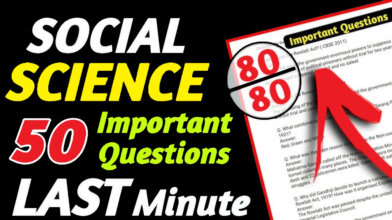 10th Class Social Science Important Questions