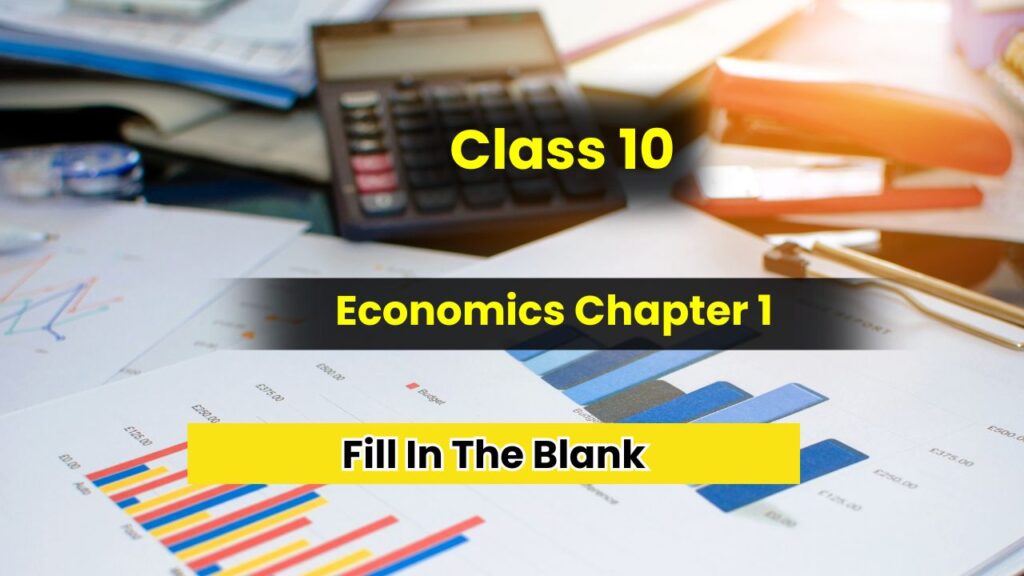 Class 10 Economics Chapter 1 Fill In The Blank