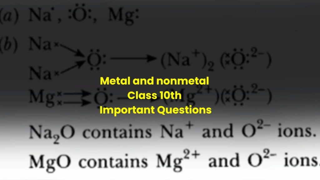 Metal and nonmetal Class 10th Important Questions