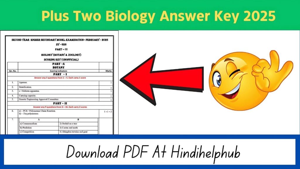 Plus Two Biology Answer Key 2025