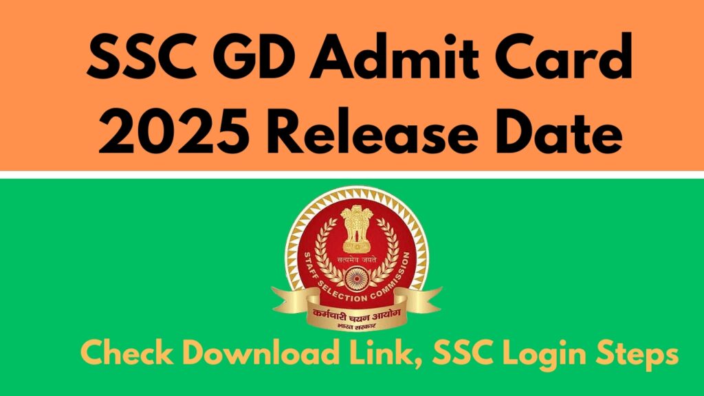 SSC GD Admit Card 2025 Release Date