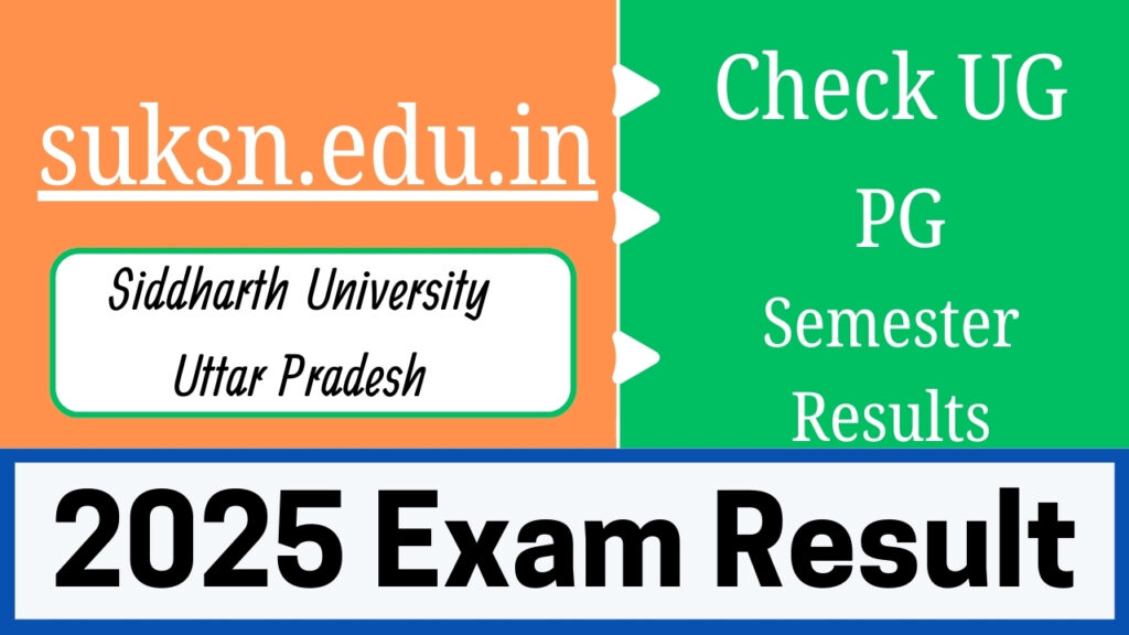 Siddharth University Result 2025